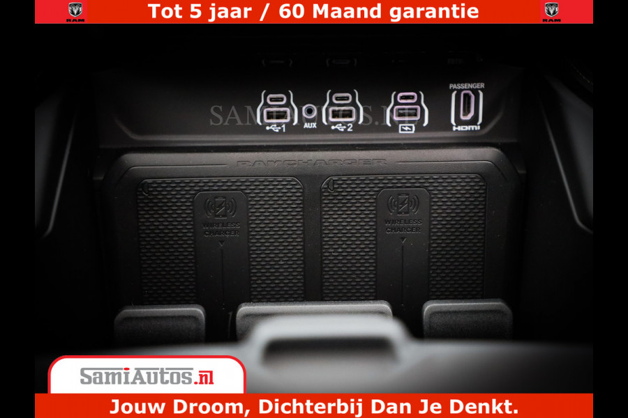 Dodge Ram 1500 Limited Night H.O 540HP 706Nm | Massage + Full Option | De Meest Luxe en Volle Pick-Up in zijn Klasse | Comfortabele Dubbele Cabine met Royale 5 Zitplaatsen | BPM vrij | Nu Leverbaar uit Voorraad | Voorraad Nr 2302 - 7425