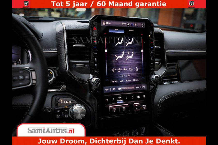 Dodge Ram 1500 Limited Night H.O 540HP 706Nm | Massage + Full Option | De Meest Luxe en Volle Pick-Up in zijn Klasse | Comfortabele Dubbele Cabine met Royale 5 Zitplaatsen | BPM vrij | Nu Leverbaar uit Voorraad | Voorraad Nr 2302 - 7425