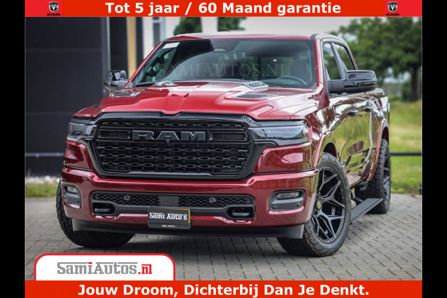 Dodge Ram 1500 Limited Night H.O 540HP 706Nm | Massage + Full Option | De Meest Luxe en Volle Pick-Up in zijn Klasse | Comfortabele Dubbele Cabine met Royale 5 Zitplaatsen | BPM vrij | Nu Leverbaar uit Voorraad | Voorraad Nr 2302 - 7425