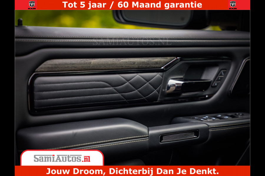 Dodge Ram 1500 Limited Night H.O 540HP 706Nm | Massage + Full Option | De Meest Luxe en Volle Pick-Up in zijn Klasse | Comfortabele Dubbele Cabine met Royale 5 Zitplaatsen | BPM vrij | Nu Leverbaar uit Voorraad | Voorraad Nr 2302 - 7425