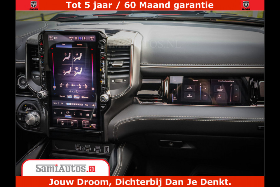 Dodge Ram 1500 Limited Night H.O 540HP 706Nm | Massage + Full Option | De Meest Luxe en Volle Pick-Up in zijn Klasse | Comfortabele Dubbele Cabine met Royale 5 Zitplaatsen | BPM vrij | Nu Leverbaar uit Voorraad | Voorraad Nr 2302 - 7425