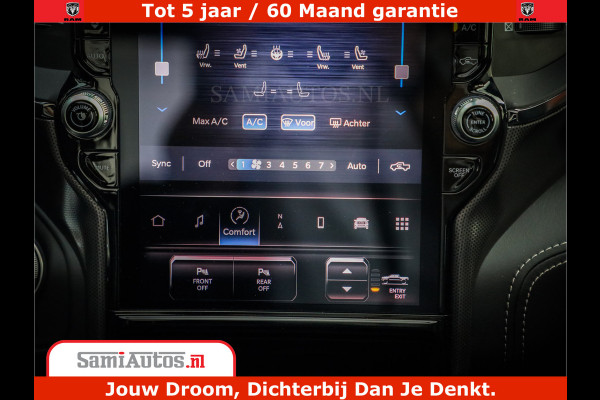 Dodge Ram 1500 Limited Night H.O 540HP 706Nm | Massage + Full Option | De Meest Luxe en Volle Pick-Up in zijn Klasse | Comfortabele Dubbele Cabine met Royale 5 Zitplaatsen | BPM vrij | Nu Leverbaar uit Voorraad | Voorraad Nr 2302 - 7425