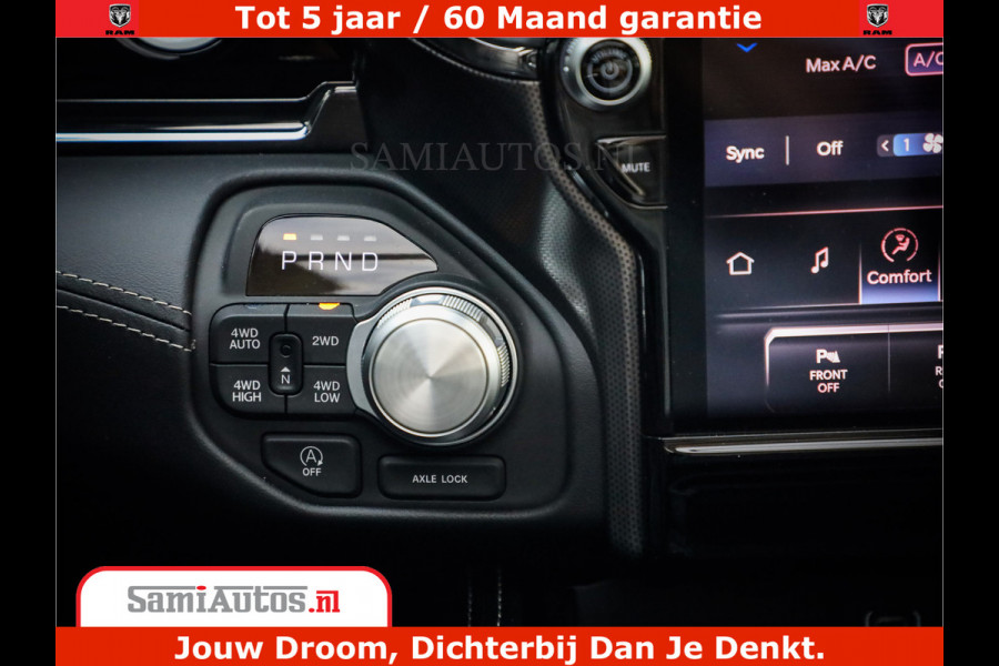 Dodge Ram 1500 Limited Night H.O 540HP 706Nm | Massage + Full Option | De Meest Luxe en Volle Pick-Up in zijn Klasse | Comfortabele Dubbele Cabine met Royale 5 Zitplaatsen | BPM vrij | Nu Leverbaar uit Voorraad | Voorraad Nr 2302 - 7425