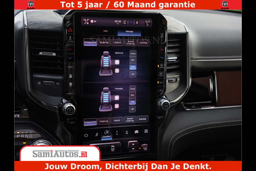 Dodge Ram 1500 Limited Night H.O 540HP 706Nm | Massage + Full Option | De Meest Luxe en Volle Pick-Up in zijn Klasse | Comfortabele Dubbele Cabine met Royale 5 Zitplaatsen | BPM vrij | Nu Leverbaar uit Voorraad | Voorraad Nr 2302 - 7425