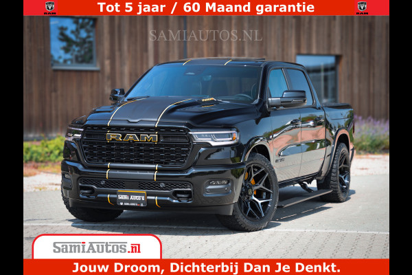 Dodge Ram 1500 Limited Night H.O 540HP 706Nm | Massage + Full Option | De Meest Luxe en Volle Pick-Up in zijn Klasse | Comfortabele Dubbele Cabine met Royale 5 Zitplaatsen | BPM vrij | Nu Leverbaar uit Voorraad | Voorraad Nr 2353 - 5412