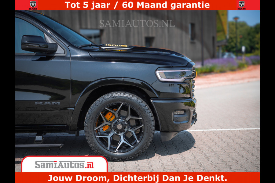 Dodge Ram 1500 Limited Night H.O 540HP 706Nm | Massage + Full Option | De Meest Luxe en Volle Pick-Up in zijn Klasse | Comfortabele Dubbele Cabine met Royale 5 Zitplaatsen | BPM vrij | Nu Leverbaar uit Voorraad | Voorraad Nr 2353 - 5412