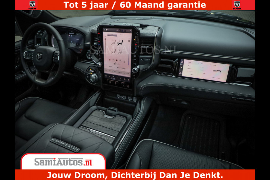 Dodge Ram 1500 Limited Night H.O 540HP 706Nm | Massage + Full Option | De Meest Luxe en Volle Pick-Up in zijn Klasse | Comfortabele Dubbele Cabine met Royale 5 Zitplaatsen | BPM vrij | Nu Leverbaar uit Voorraad | Voorraad Nr 2353 - 5412