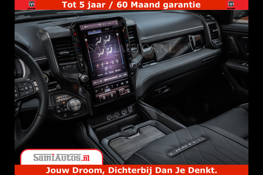 Dodge Ram 1500 Limited Night H.O 540HP 706Nm | Massage + Full Option | De Meest Luxe en Volle Pick-Up in zijn Klasse | Comfortabele Dubbele Cabine met Royale 5 Zitplaatsen | BPM vrij | Nu Leverbaar uit Voorraad | Voorraad Nr 2353 - 5412