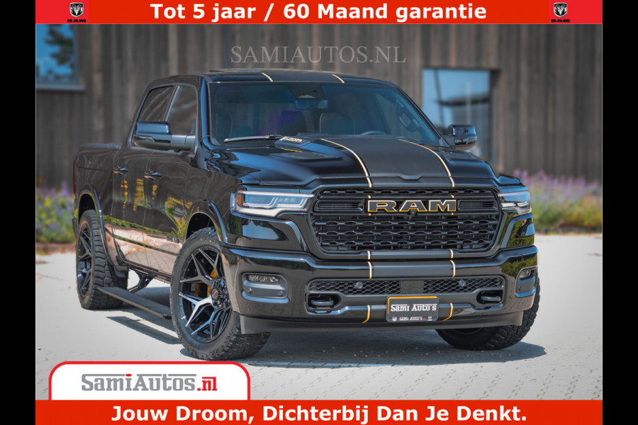 Dodge Ram 1500 Limited Night H.O 540HP 706Nm | Massage + Full Option | De Meest Luxe en Volle Pick-Up in zijn Klasse | Comfortabele Dubbele Cabine met Royale 5 Zitplaatsen | BPM vrij | Nu Leverbaar uit Voorraad | Voorraad Nr 2353 - 5412