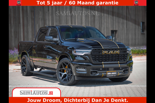 Dodge Ram 1500 Limited Night H.O 540HP 706Nm | Massage + Full Option | De Meest Luxe en Volle Pick-Up in zijn Klasse | Comfortabele Dubbele Cabine met Royale 5 Zitplaatsen | BPM vrij | Nu Leverbaar uit Voorraad | Voorraad Nr 2353 - 5412