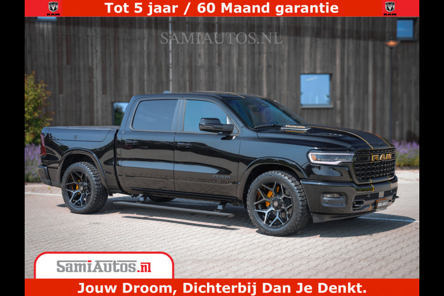 Dodge Ram 1500 Limited Night H.O 540HP 706Nm | Massage + Full Option | De Meest Luxe en Volle Pick-Up in zijn Klasse | Comfortabele Dubbele Cabine met Royale 5 Zitplaatsen | BPM vrij | Nu Leverbaar uit Voorraad | Voorraad Nr 2353 - 5412