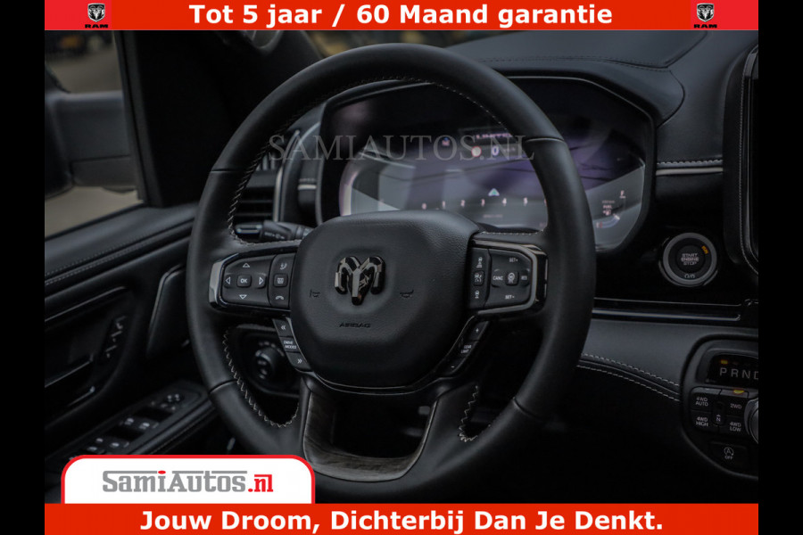Dodge Ram 1500 Limited Night H.O 540HP 706Nm | Massage + Full Option | De Meest Luxe en Volle Pick-Up in zijn Klasse | Comfortabele Dubbele Cabine met Royale 5 Zitplaatsen | BPM vrij | Nu Leverbaar uit Voorraad | Voorraad Nr 2353 - 5412