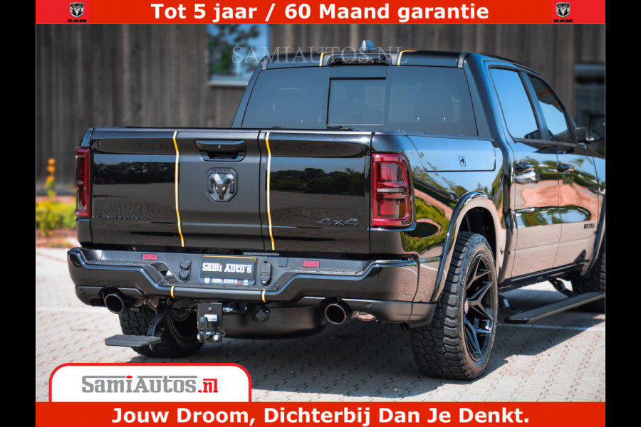 Dodge Ram 1500 Limited Night H.O 540HP 706Nm | Massage + Full Option | De Meest Luxe en Volle Pick-Up in zijn Klasse | Comfortabele Dubbele Cabine met Royale 5 Zitplaatsen | BPM vrij | Nu Leverbaar uit Voorraad | Voorraad Nr 2353 - 5412