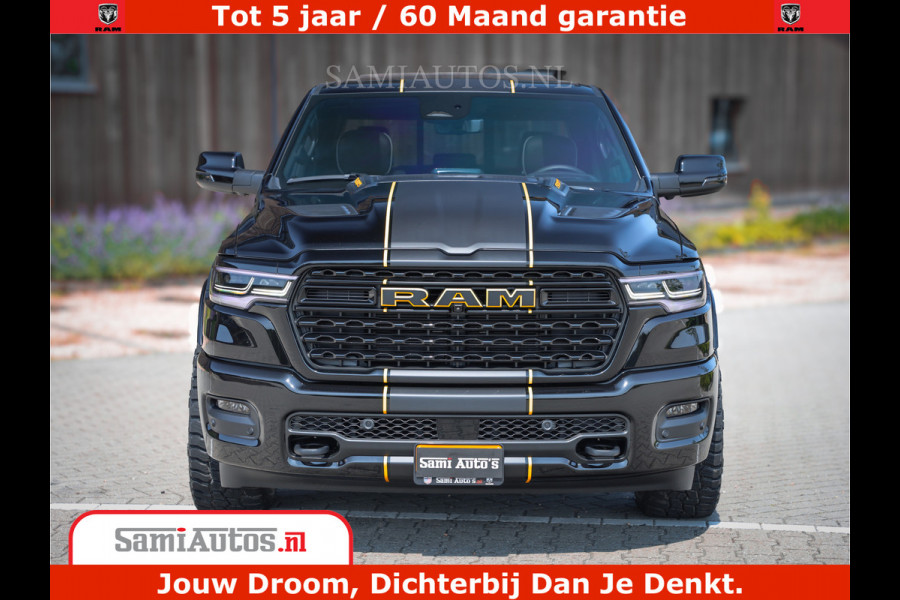 Dodge Ram 1500 Limited Night H.O 540HP 706Nm | Massage + Full Option | De Meest Luxe en Volle Pick-Up in zijn Klasse | Comfortabele Dubbele Cabine met Royale 5 Zitplaatsen | BPM vrij | Nu Leverbaar uit Voorraad | Voorraad Nr 2353 - 5412
