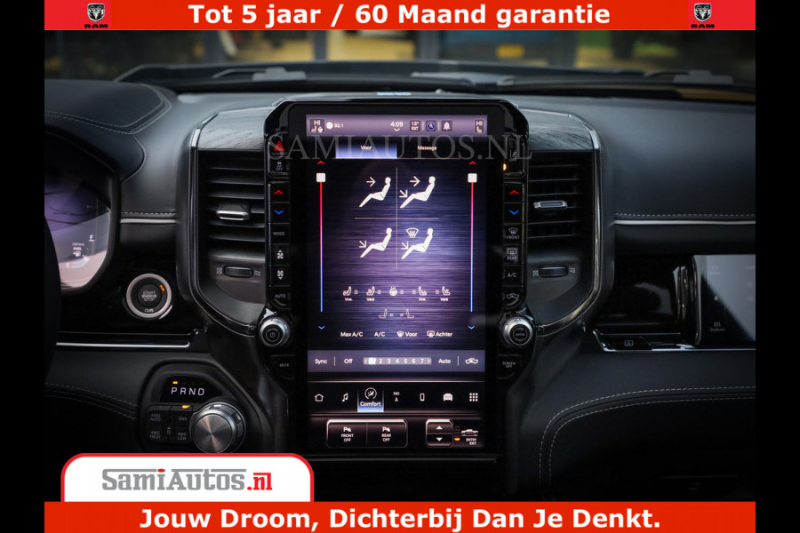 Dodge Ram 1500 Limited Night H.O 540HP 706Nm | Massage + Full Option | De Meest Luxe en Volle Pick-Up in zijn Klasse | Comfortabele Dubbele Cabine met Royale 5 Zitplaatsen | BPM vrij | Nu Leverbaar uit Voorraad | Voorraad Nr 2353 - 5412