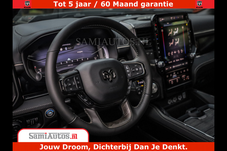 Dodge Ram 1500 Limited Night H.O 540HP 706Nm | Massage + Full Option | De Meest Luxe en Volle Pick-Up in zijn Klasse | Comfortabele Dubbele Cabine met Royale 5 Zitplaatsen | BPM vrij | Nu Leverbaar uit Voorraad | Voorraad Nr 2353 - 5412