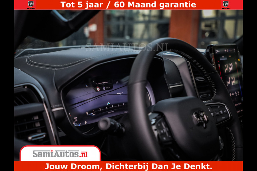 Dodge Ram 1500 Limited Night H.O 540HP 706Nm | Massage + Full Option | De Meest Luxe en Volle Pick-Up in zijn Klasse | Comfortabele Dubbele Cabine met Royale 5 Zitplaatsen | BPM vrij | Nu Leverbaar uit Voorraad | Voorraad Nr 2353 - 5412