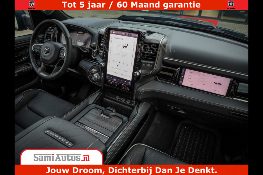 Dodge Ram 1500 Limited Night High Output 540HP 706Nm | Massage + Full Option | De Meest Luxe en Volle Pick-Up in zijn Klasse | Comfortabele Dubbele Cabine met Royale 5 Zitplaatsen | BPM vrij | Nu Leverbaar uit Voorraad | Voorraad Nr 2331 - 5133