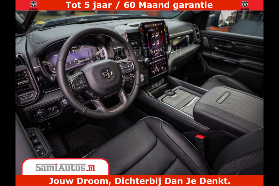Dodge Ram 1500 Limited Night High Output 540HP 706Nm | Massage + Full Option | De Meest Luxe en Volle Pick-Up in zijn Klasse | Comfortabele Dubbele Cabine met Royale 5 Zitplaatsen | BPM vrij | Nu Leverbaar uit Voorraad | Voorraad Nr 2331 - 5133