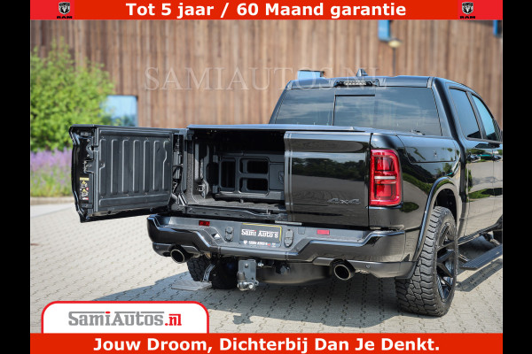 Dodge Ram 1500 Limited Night High Output 540HP 706Nm | Massage + Full Option | De Meest Luxe en Volle Pick-Up in zijn Klasse | Comfortabele Dubbele Cabine met Royale 5 Zitplaatsen | BPM vrij | Nu Leverbaar uit Voorraad | Voorraad Nr 2331 - 5133