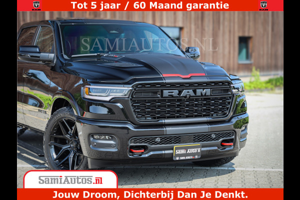 Dodge Ram 1500 Limited Night High Output 540HP 706Nm | Massage + Full Option | De Meest Luxe en Volle Pick-Up in zijn Klasse | Comfortabele Dubbele Cabine met Royale 5 Zitplaatsen | BPM vrij | Nu Leverbaar uit Voorraad | Voorraad Nr 2331 - 5133