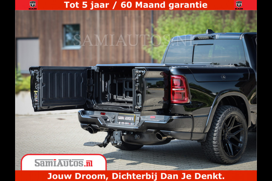 Dodge Ram 1500 Limited Night High Output 540HP 706Nm | Massage + Full Option | De Meest Luxe en Volle Pick-Up in zijn Klasse | Comfortabele Dubbele Cabine met Royale 5 Zitplaatsen | BPM vrij | Nu Leverbaar uit Voorraad | Voorraad Nr 2331 - 5133