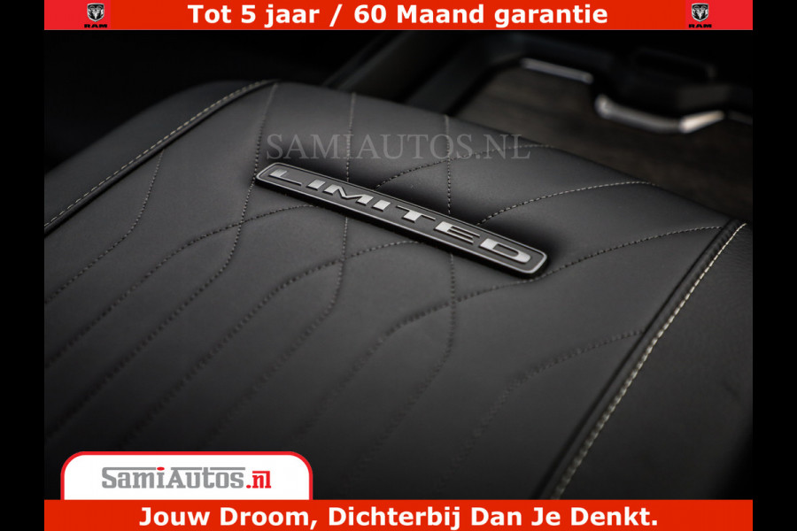 Dodge Ram 1500 Limited Night High Output 540HP 706Nm | Massage + Full Option | De Meest Luxe en Volle Pick-Up in zijn Klasse | Comfortabele Dubbele Cabine met Royale 5 Zitplaatsen | BPM vrij | Nu Leverbaar uit Voorraad | Voorraad Nr 2331 - 5133