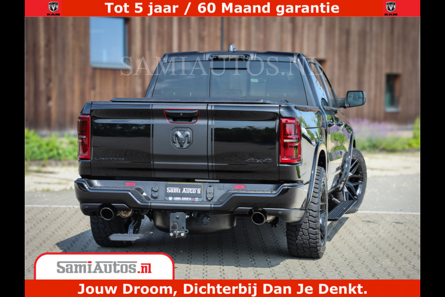 Dodge Ram 1500 Limited Night High Output 540HP 706Nm | Massage + Full Option | De Meest Luxe en Volle Pick-Up in zijn Klasse | Comfortabele Dubbele Cabine met Royale 5 Zitplaatsen | BPM vrij | Nu Leverbaar uit Voorraad | Voorraad Nr 2331 - 5133