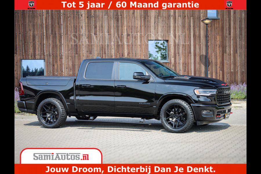 Dodge Ram 1500 Limited Night High Output 540HP 706Nm | Massage + Full Option | De Meest Luxe en Volle Pick-Up in zijn Klasse | Comfortabele Dubbele Cabine met Royale 5 Zitplaatsen | BPM vrij | Nu Leverbaar uit Voorraad | Voorraad Nr 2331 - 5133