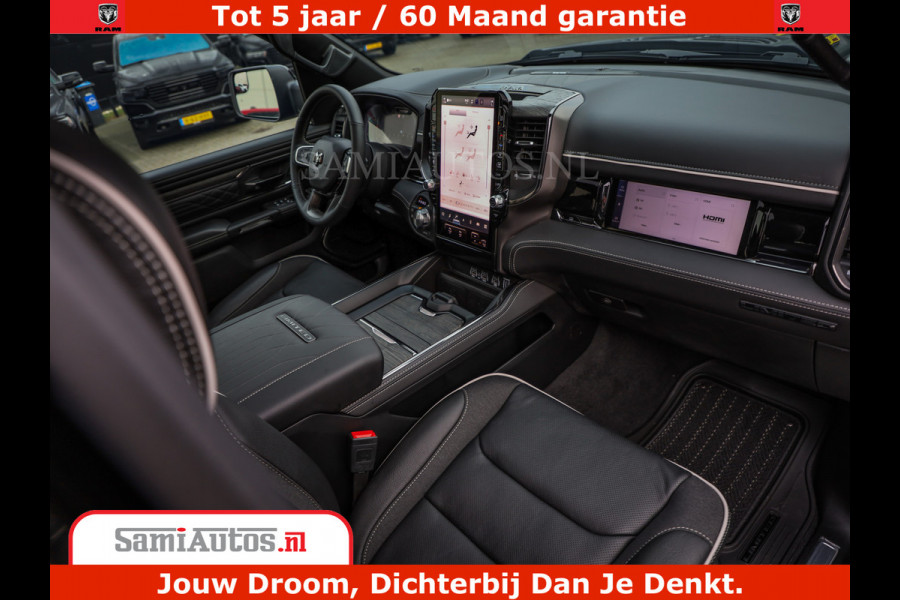 Dodge Ram 1500 Limited Night High Output 540HP 706Nm | Massage + Full Option | De Meest Luxe en Volle Pick-Up in zijn Klasse | Comfortabele Dubbele Cabine met Royale 5 Zitplaatsen | BPM vrij | Nu Leverbaar uit Voorraad | Voorraad Nr 2331 - 5133