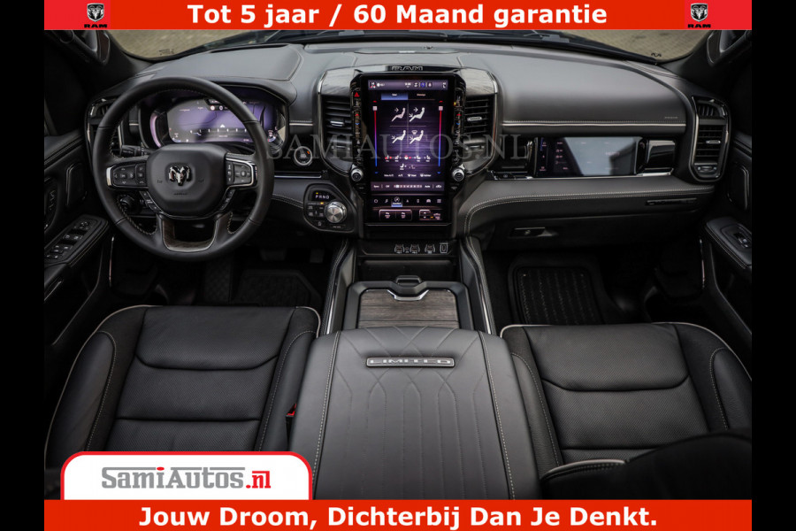 Dodge Ram 1500 Limited Night High Output 540HP 706Nm | Massage + Full Option | De Meest Luxe en Volle Pick-Up in zijn Klasse | Comfortabele Dubbele Cabine met Royale 5 Zitplaatsen | BPM vrij | Nu Leverbaar uit Voorraad | Voorraad Nr 2331 - 5133