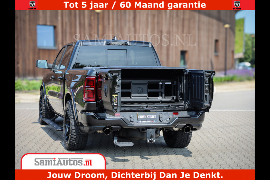 Dodge Ram 1500 Limited Night High Output 540HP 706Nm | Massage + Full Option | De Meest Luxe en Volle Pick-Up in zijn Klasse | Comfortabele Dubbele Cabine met Royale 5 Zitplaatsen | BPM vrij | Nu Leverbaar uit Voorraad | Voorraad Nr 2331 - 5133