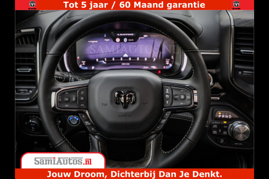 Dodge Ram 1500 Limited Night High Output 540HP 706Nm | Massage + Full Option | De Meest Luxe en Volle Pick-Up in zijn Klasse | Comfortabele Dubbele Cabine met Royale 5 Zitplaatsen | BPM vrij | Nu Leverbaar uit Voorraad | Voorraad Nr 2331 - 5133