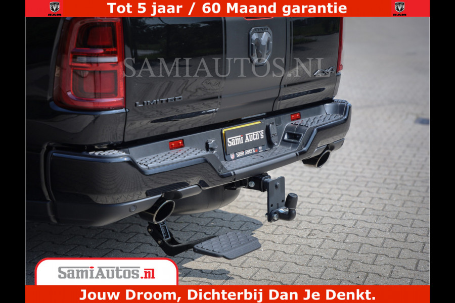 Dodge Ram 1500 Limited Night High Output 540HP 706Nm | Massage + Full Option | De Meest Luxe en Volle Pick-Up in zijn Klasse | Comfortabele Dubbele Cabine met Royale 5 Zitplaatsen | BPM vrij | Nu Leverbaar uit Voorraad | Voorraad Nr 2331 - 5133