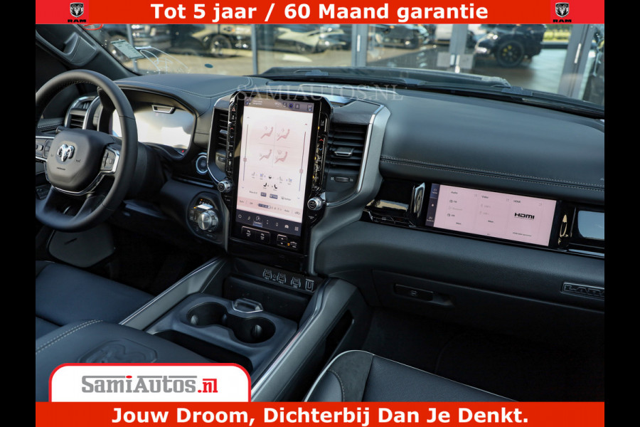 Dodge Ram 1500 Night Premium | De Meest Luxe en Volle Pick-Up in zijn Klasse | Comfortabele Dubbele Cabine met Royale 5 Zitplaatsen | BPM vrij | Nu Leverbaar uit Voorraad | Voorraad Nr 2284 - 3855