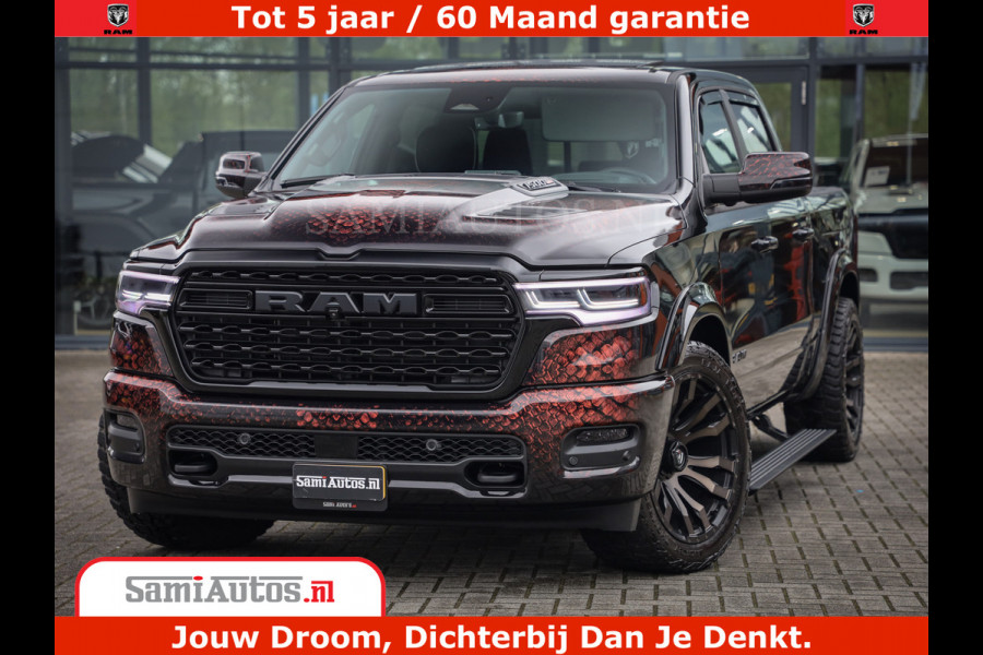 Dodge Ram COBRA EDITION | 1500 Limited Night High Output 540HP 706Nm | Massage + Full Option | De Meest Luxe en Volle Pick-Up in zijn Klas Comfortabele Dubbele Cabine met Royale 5 Zitplaatsen | BPM vrij | Nu Leverbaar uit Voorraad | Voorraad Nr 2368 -  5452 | Cobra package is meerprijs |