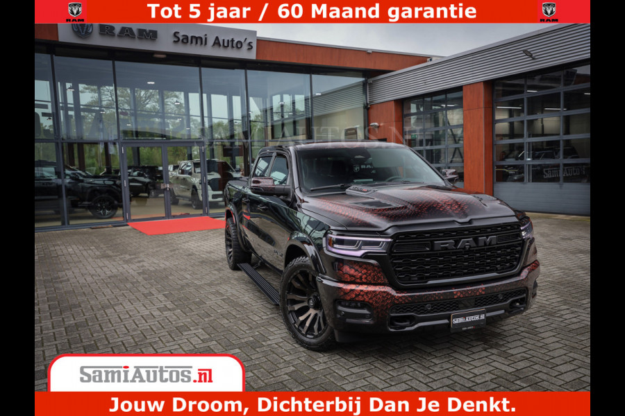 Dodge Ram COBRA EDITION | 1500 Limited Night High Output 540HP 706Nm | Massage + Full Option | De Meest Luxe en Volle Pick-Up in zijn Klas Comfortabele Dubbele Cabine met Royale 5 Zitplaatsen | BPM vrij | Nu Leverbaar uit Voorraad | Voorraad Nr 2368 -  5452 | Cobra package is meerprijs |