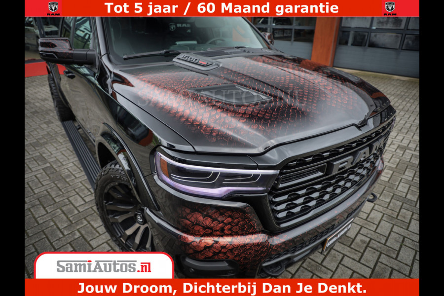 Dodge Ram COBRA EDITION | 1500 Limited Night High Output 540HP 706Nm | Massage + Full Option | De Meest Luxe en Volle Pick-Up in zijn Klas Comfortabele Dubbele Cabine met Royale 5 Zitplaatsen | BPM vrij | Nu Leverbaar uit Voorraad | Voorraad Nr 2368 -  5452 | Cobra package is meerprijs |