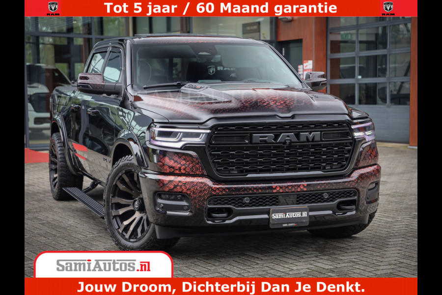 Dodge Ram COBRA EDITION | 1500 Limited Night High Output 540HP 706Nm | Massage + Full Option | De Meest Luxe en Volle Pick-Up in zijn Klas Comfortabele Dubbele Cabine met Royale 5 Zitplaatsen | BPM vrij | Nu Leverbaar uit Voorraad | Voorraad Nr 2368 -  5452 | Cobra package is meerprijs |