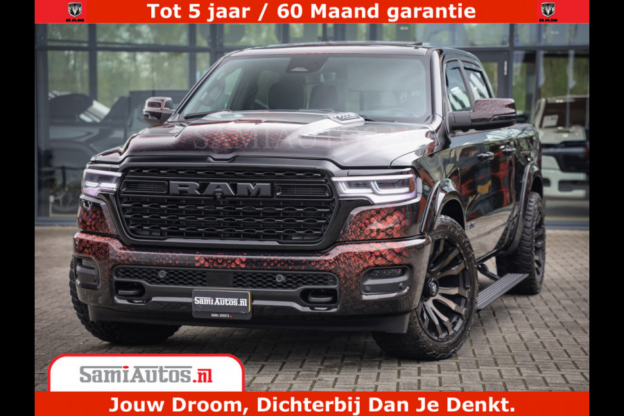 Dodge Ram COBRA EDITION | 1500 Limited Night High Output 540HP 706Nm | Massage + Full Option | De Meest Luxe en Volle Pick-Up in zijn Klas Comfortabele Dubbele Cabine met Royale 5 Zitplaatsen | BPM vrij | Nu Leverbaar uit Voorraad | Voorraad Nr 2368 -  5452 | Cobra package is meerprijs |