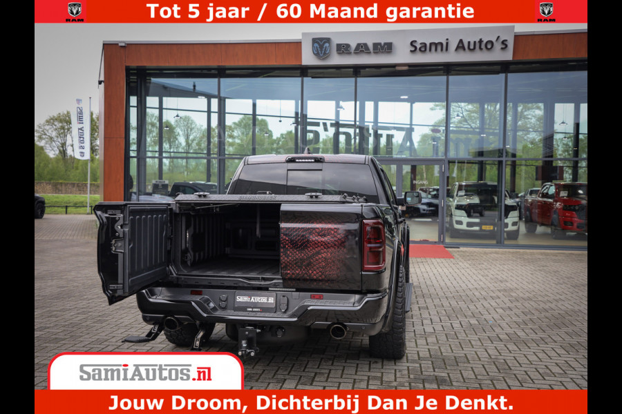 Dodge Ram COBRA EDITION | 1500 Limited Night High Output 540HP 706Nm | Massage + Full Option | De Meest Luxe en Volle Pick-Up in zijn Klas Comfortabele Dubbele Cabine met Royale 5 Zitplaatsen | BPM vrij | Nu Leverbaar uit Voorraad | Voorraad Nr 2368 -  5452 | Cobra package is meerprijs |