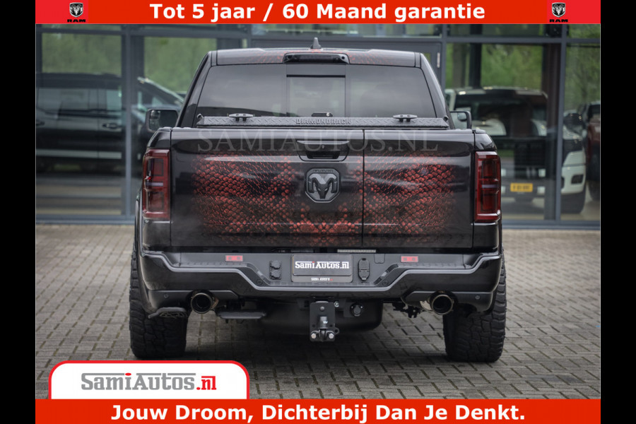 Dodge Ram COBRA EDITION | 1500 Limited Night High Output 540HP 706Nm | Massage + Full Option | De Meest Luxe en Volle Pick-Up in zijn Klas Comfortabele Dubbele Cabine met Royale 5 Zitplaatsen | BPM vrij | Nu Leverbaar uit Voorraad | Voorraad Nr 2368 -  5452 | Cobra package is meerprijs |