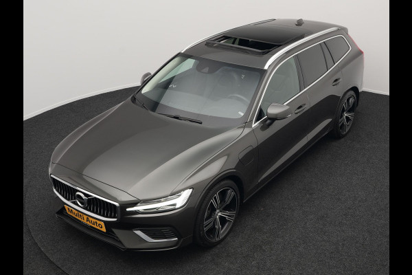 Volvo V60 T8 Recharge AWD Inscription Plug In Hybrid 392pk Dealer O.H. PHEV | Panodak | Adaptive cruise | Lederen Sportstoelen Memory & Massage | Pilot Assist | Harman Kardon | Apple Carplay | Camera | Keyless | Stoel & Stuurverwarming | L.M. 19" | Virtual |