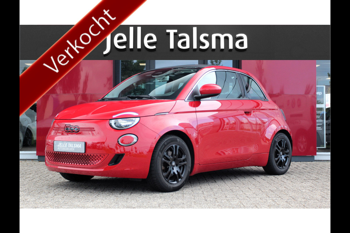 Fiat 500E RED 42 kWh Cabrio | Apple Carplay | Camera | Rijstrooksensor | Stoelverwarming voor Fiat 500E RED 42 kWh Cabrio | Apple Carplay | Camera | Rijstrooksensor | Stoelverwarming voor