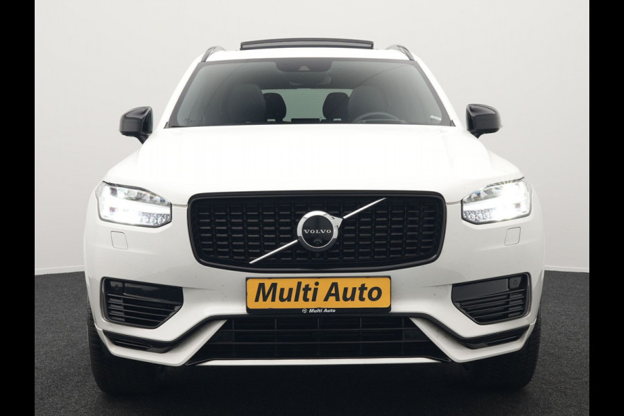 Volvo XC90 T8 Recharge AWD R-Design Plug In Hybrid 456pk 7 Persoons Long Range Dealer O.H. INCL BTW PHEV | Panodak | Alcantara Sportstoelen Memory | Adaptive Cruise | Harman Kardon | Pilot Assist | Head Up | 360 Camera | L.M. 20" | Apple Carplay | Navigatie | DAB |
