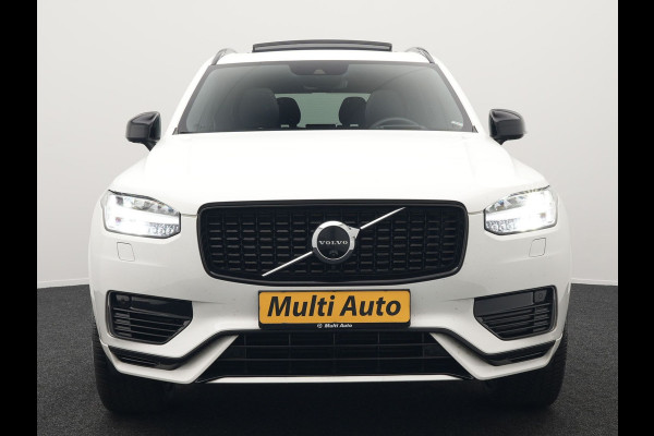 Volvo XC90 T8 Recharge AWD R-Design Plug In Hybrid 456pk 7 Persoons Long Range Dealer O.H. INCL BTW PHEV | Panodak | Alcantara Sportstoelen Memory | Adaptive Cruise | Harman Kardon | Pilot Assist | Head Up | 360 Camera | L.M. 20" | Apple Carplay | Navigatie | DAB |