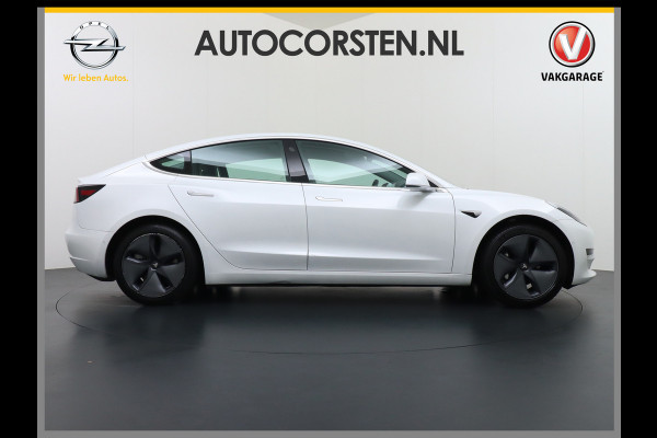 Tesla Model 3 RWD SR+ 60kWh 325PK FSD 3-Computer 18" AutoPilot Leder PanoDak Adaptive-Cruise Lmv Camera's Elektr.-Stuur+Stoelen+Spiegels+Geheu Navi LED Comfortstoelen ACC DAB Voorverwarmen interieur via App Keyless via Telefoonsleutel One-Pedal-Drive 1e Eigenaar Origineel Nederlandse Auto Fabrieksgarantie op accu en motor tot 25-6-2028/160.000km