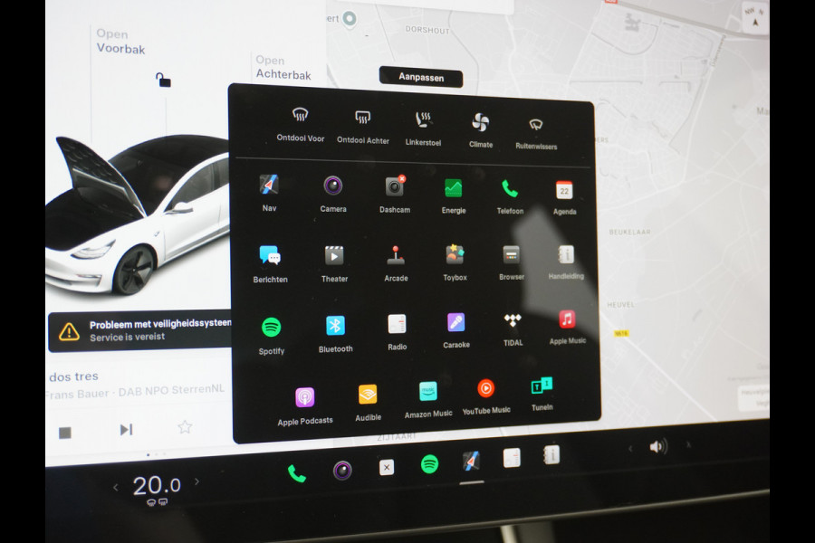 Tesla Model 3 RWD SR+ 60kWh 325PK FSD 3-Computer 18" AutoPilot Leder PanoDak Adaptive-Cruise Lmv Camera's Elektr.-Stuur+Stoelen+Spiegels+Geheu Navi LED Comfortstoelen ACC DAB Voorverwarmen interieur via App Keyless via Telefoonsleutel One-Pedal-Drive 1e Eigenaar Origineel Nederlandse Auto Fabrieksgarantie op accu en motor tot 25-6-2028/160.000km