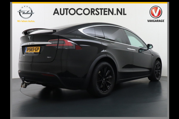 Tesla Model X 75D AWD Luchtvering Adaptive Cruise Enchanced AutoPilot Trekhaak Premium Connectivity Panoramaraam Vleugeldeuren Camera's Elektr 4WD Led Koplampen Lmv Led Bordherkenning Verwarmde Sproeiers-bladen Rijstrooksensor 2.250KG Trekvermogen Nieuwprijs €102.350