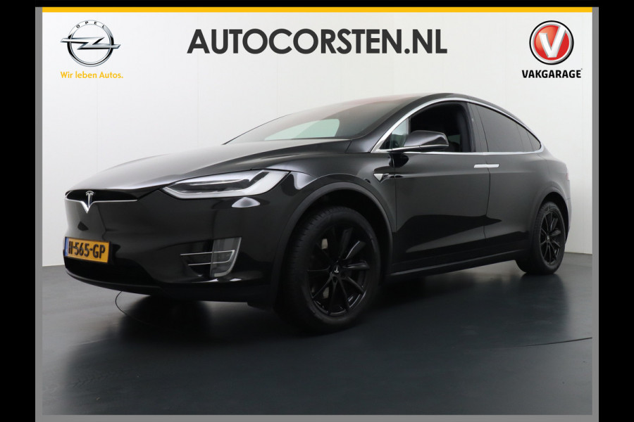 Tesla Model X 75D AWD Luchtvering Adaptive Cruise Enchanced AutoPilot Trekhaak Premium Connectivity Panoramaraam Vleugeldeuren Camera's Elektr 4WD Led Koplampen Lmv Led Bordherkenning Verwarmde Sproeiers-bladen Rijstrooksensor 2.250KG Trekvermogen Nieuwprijs €102.350